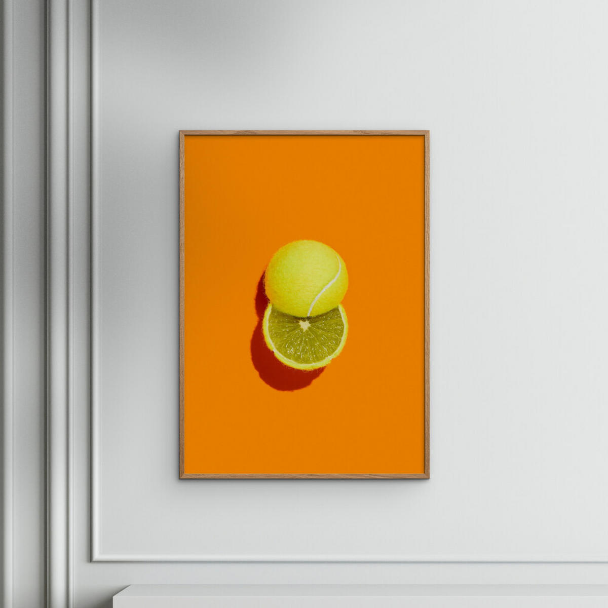 POSTER Supermercat - Slice of lime - Orange, Papier (30/40/0.1cm) - Poster&Frame