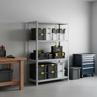 SCHRAUBREGAL PANDA MID | HxBxT 150x90x40cm | 4 Fachböden | Fachlast 100kg | Grau - Grau, Metall (90/150/40cm) - PROREGAL