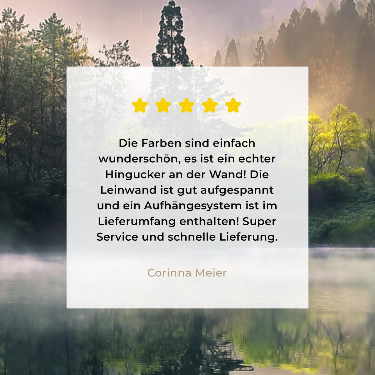 LEINWANDBILD Natur - Bäume - Berge - See - Wasser Wanddeko 90x60 cm - Hellgrün, Textil (90/60cm) - MuchoWow