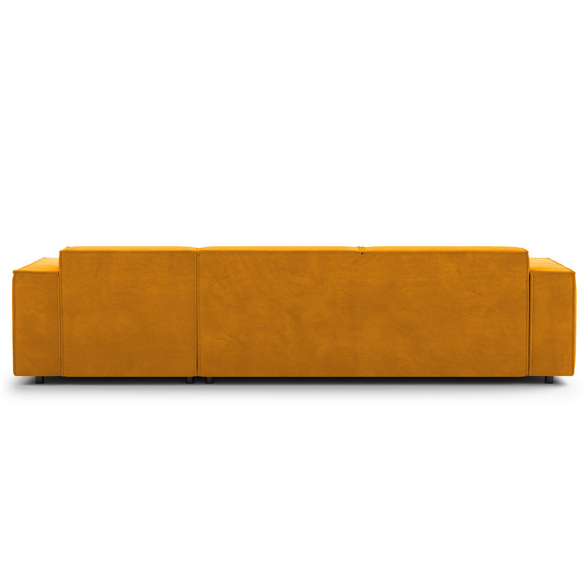 ECKSOFA mit Longchair - Gelb/Schwarz, Kunststoff/Textil (294/177cm) - home24