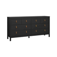 KOMMODE Schwarz 38.4/159.6/79.7 cm - Schwarz, Holzwerkstoff (159.6/79.7/38.4cm) - DMORA