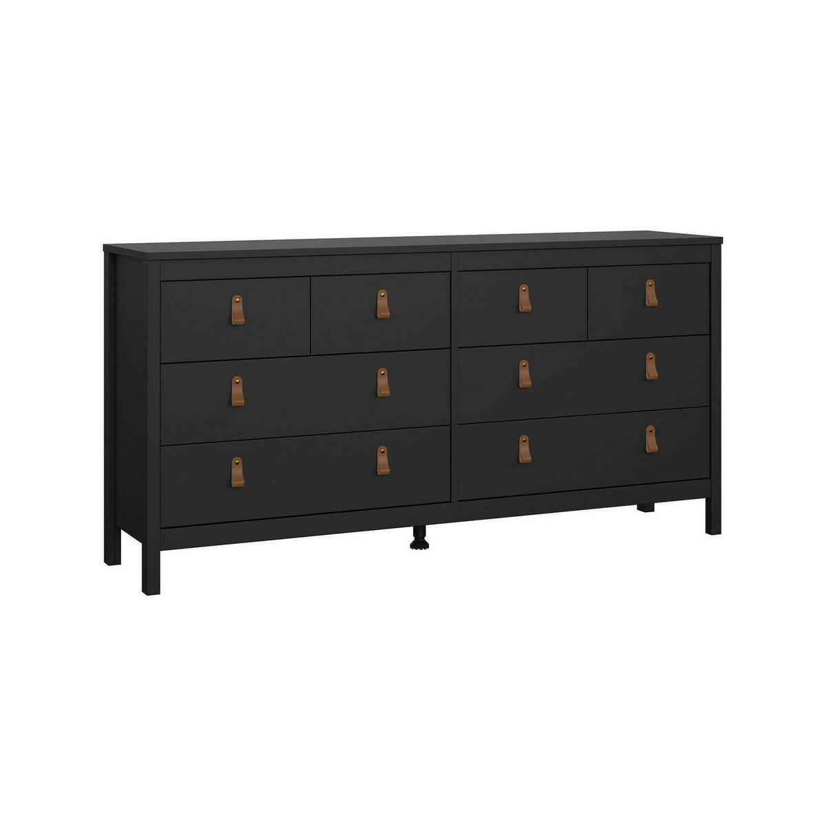 KOMMODE Schwarz 38.4/159.6/79.7 cm - Schwarz, Holzwerkstoff (159.6/79.7/38.4cm) - DMORA