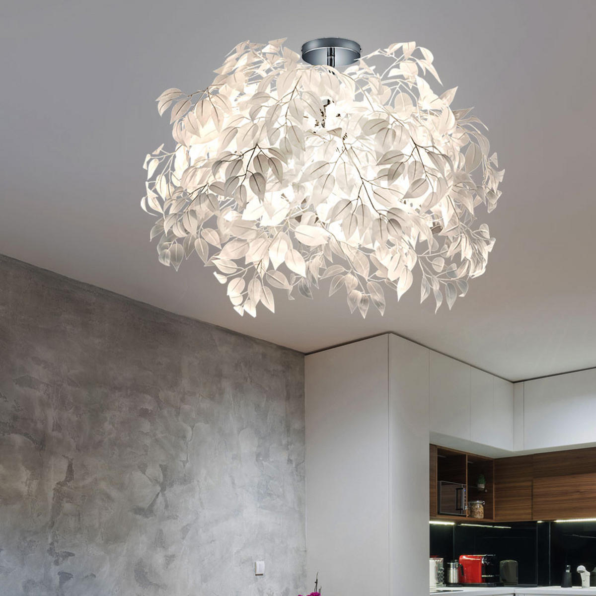 LED DECKENLEUCHTE Metall Chrom Silber - Silberfarben, Metall (70/70/73cm)