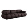 3-SITZER SOFA Kunstleder Violett - Blau/Pflaume, Leder/Kunststoff (285/70/96cm) - Makamii