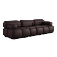 3-SITZER SOFA Kunstleder Violett - Blau/Pflaume, Leder/Kunststoff (285/70/96cm) - Makamii