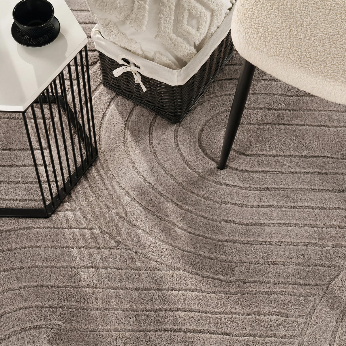 HOCHFLORTEPPICH 200/280 cm Tokio 471 - Taupe, Textil (200/280cm) - Paco Home