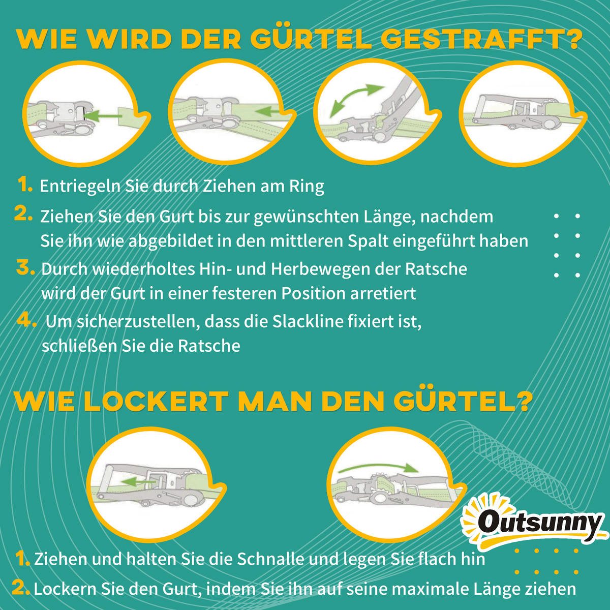 SLACKLINE-SET 30 Teilig Ninja, 10 m Seil mit Hindernissen, Klettergerüst - Blau, Kunststoff (40/1000cm) - Outsunny