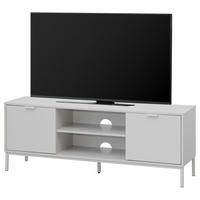 TV-LOWBOARD - Hellgrau - Hellgrau, Holzwerkstoff/Metall (140/54/40cm) - home24