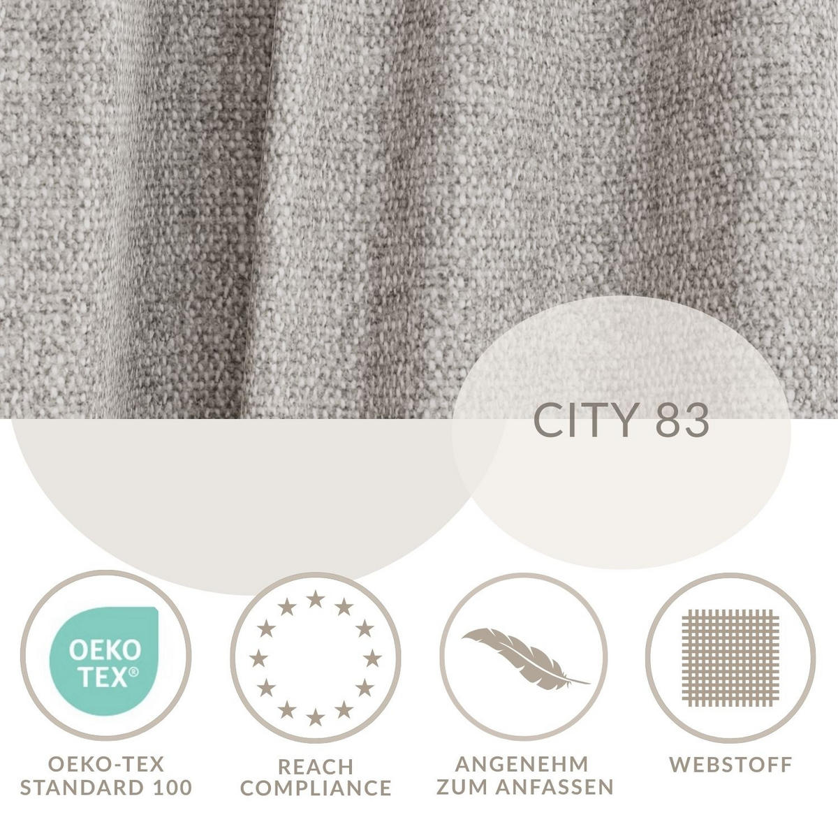 SOFA MIT SCHLAFFUNKTION Toluca Beige grau Webstoff - Beige/Schwarz, Holz/Holzwerkstoff (247/69/90cm) - Maison de Reve