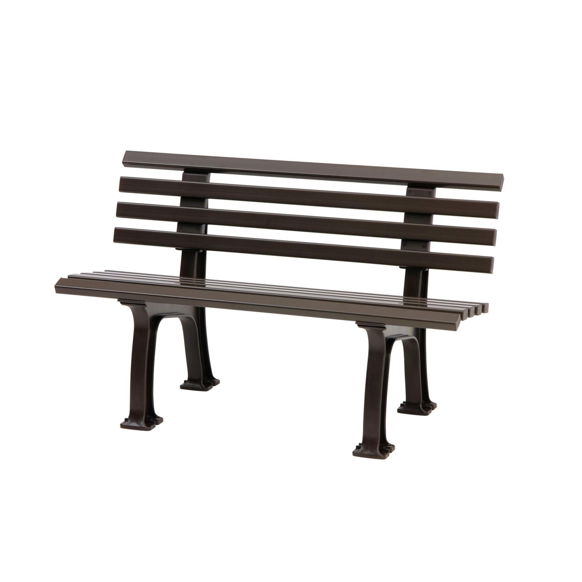 GARTENBANK Antigua 2 Sitzer Braun 74 x 120 x 54 cm Witterungskunststoff & UV Beständiger Kunststoff - Braun, Kunststoff (120/74/54cm) - PROREGAL