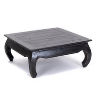 OPIUMTISCH EAST 80 Mahagoni Massivholz 09 voodoo - schwarz - Schwarz, Holz (80/80/36cm) - DESIGN DELIGHTS
