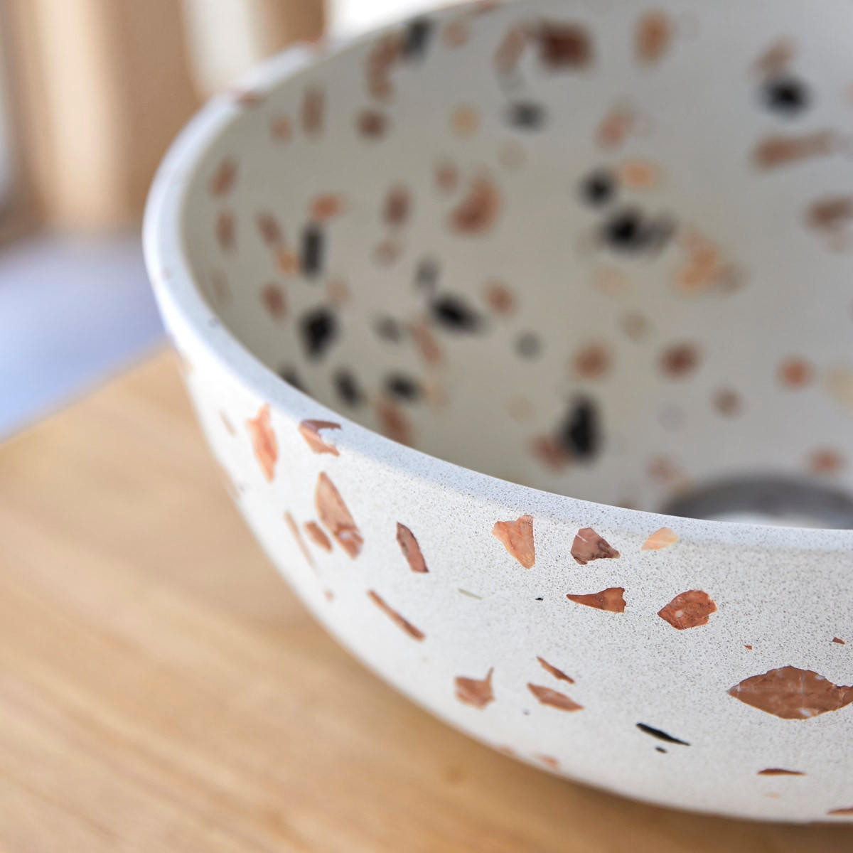 WASCHBECKEN Elea Braun aus Premium-Terrazzo - Braun, Stein (32/13/32cm) - Tikamoon