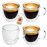 KAFFEEGLAS 150 ml (4er-Set) - Transparent, Glas - Intirilife