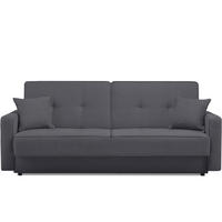 SCHLAFSOFA ORIO 3 Personen, Gewebe-Stoff, Anthrazit - Anthrazit, Textil (219/90/90cm) - KONSIMO®