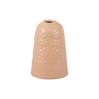VASE Carve Rosa 14/14/18.5 cm - Pink, Keramik (18.5cm) - Present Time