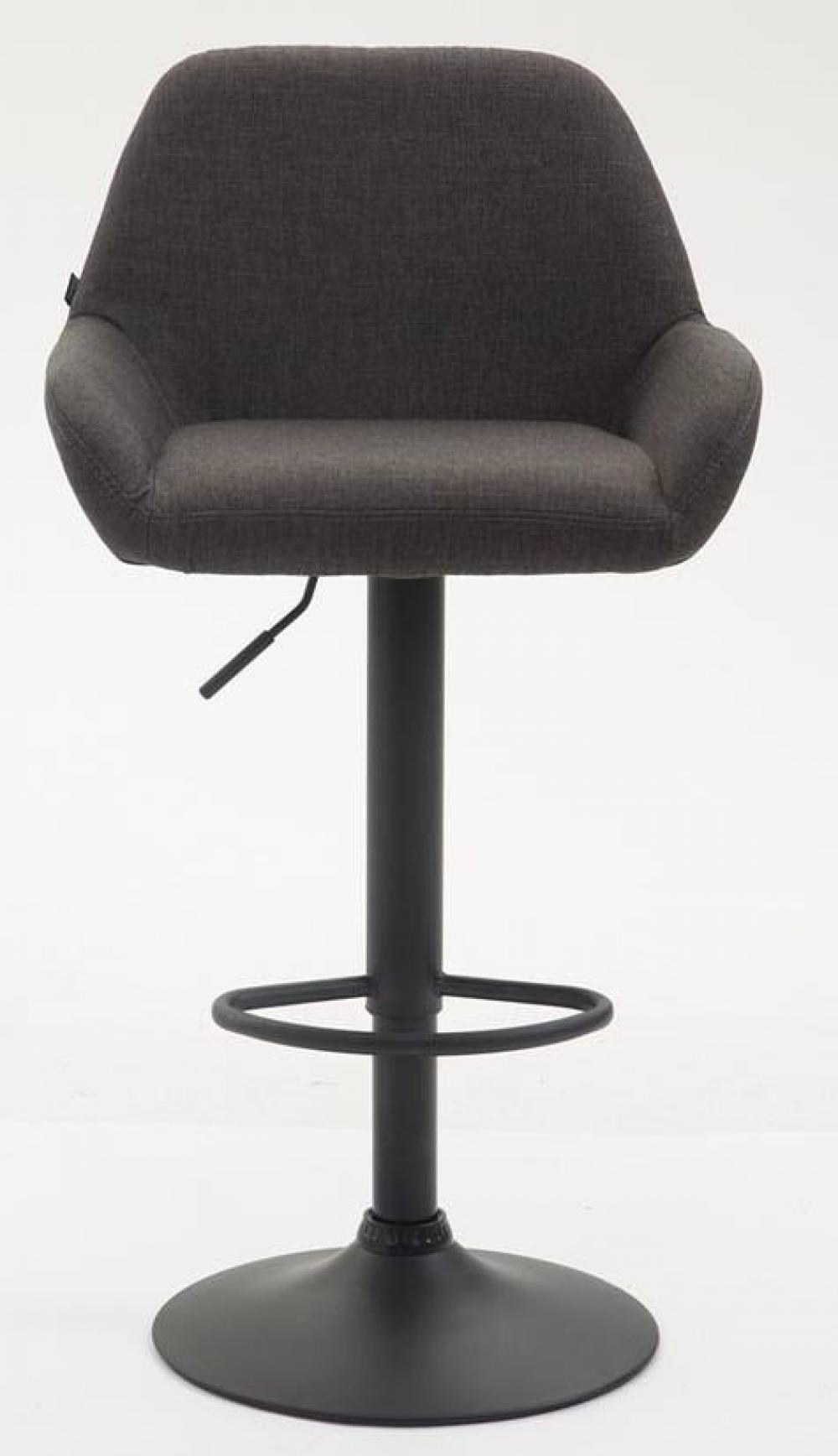BARHOCKER 2er Set Stoff dunkelgrau - Dunkelgrau/Schwarz, Textil/Metall (51/89/52cm) - CLP