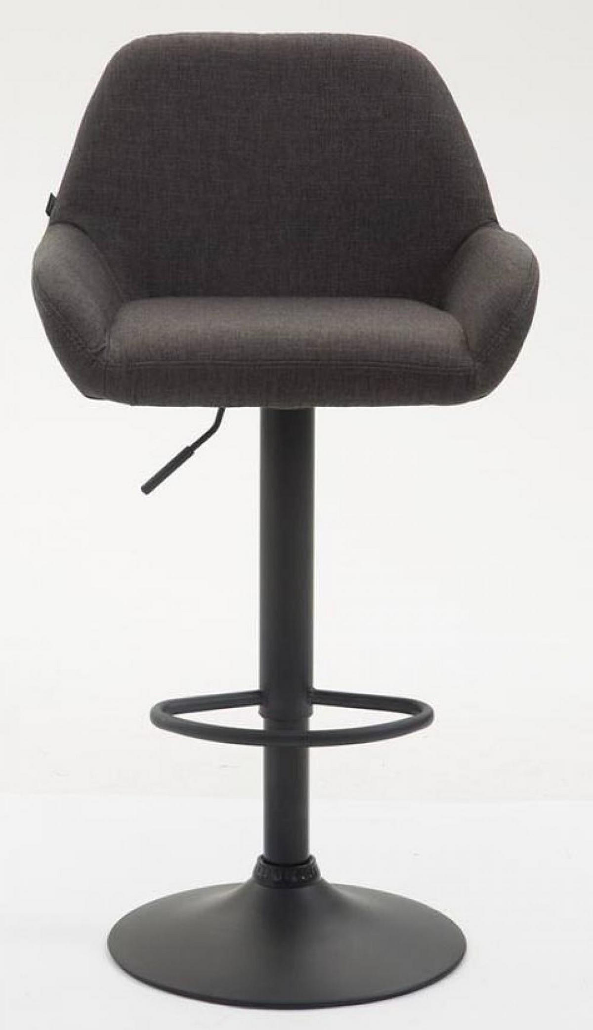BARHOCKER 2er Set Stoff dunkelgrau - Dunkelgrau/Schwarz, Textil/Metall (51/89/52cm) - CLP