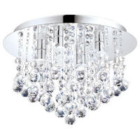 KRONLEUCHTER Almonte Transparent - Chromfarben/Transparent, Glas (17.5/17.5/23cm) - Eglo