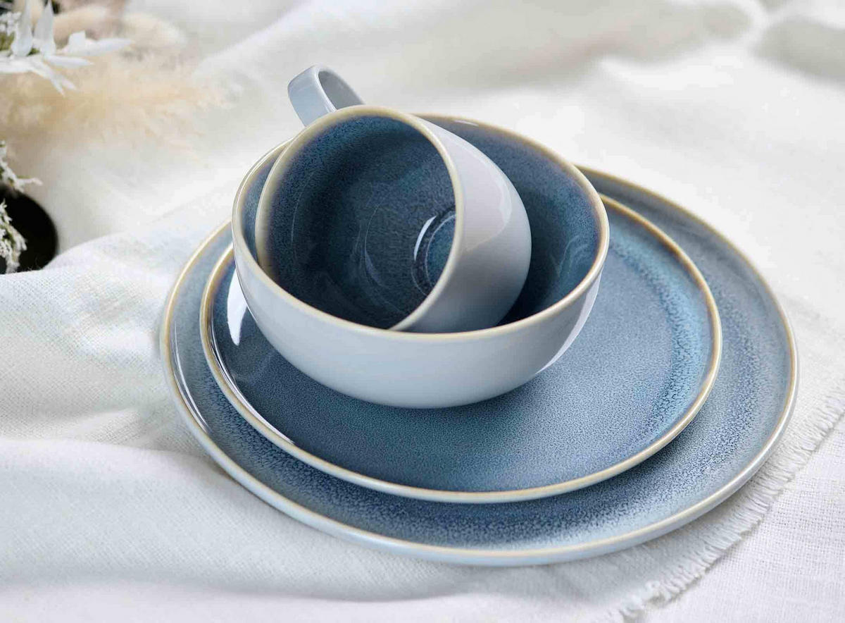 FRÜHSTÜCKSSERVICE Skagen Stone grau 12er Set - Grau, Keramik (1/1/1cm) - Ritzenhoff Breker