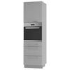BACKOFEN-HOCHSCHRANK Kvantum D14/RU/3M Dust Grey Matt / Grau Matt 60 / 59 / 207cm - Grau, Holz/Holzwerkstoff (60/207/59cm) - Feldmann-Wohnen