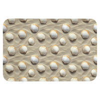 WC PŘEDLOŽKA Mušle - Písek - Námořní 90x60 cm - písková barva, textil/plast (90/1cm) - OnlyWow