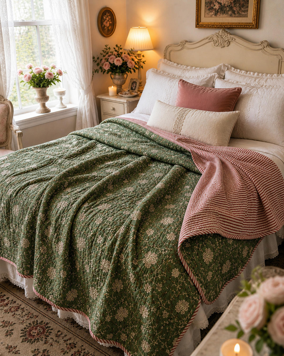 WOHNDECKE Baumwolle 140x180 cm Quilt-Optik – Gesteppt, Weich & Modern - Multicolor, Naturmaterialien (140/180cm) - AU Maison