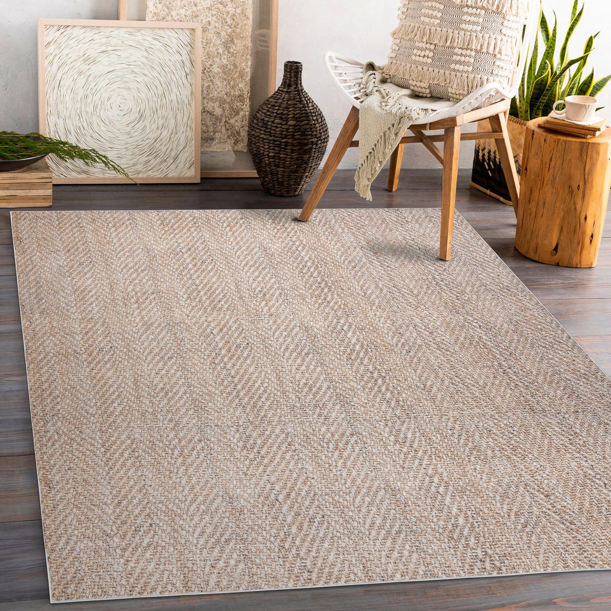 TEPPICH Andre 80/150 cm - Beige, Textil (80/150cm) - rugsX