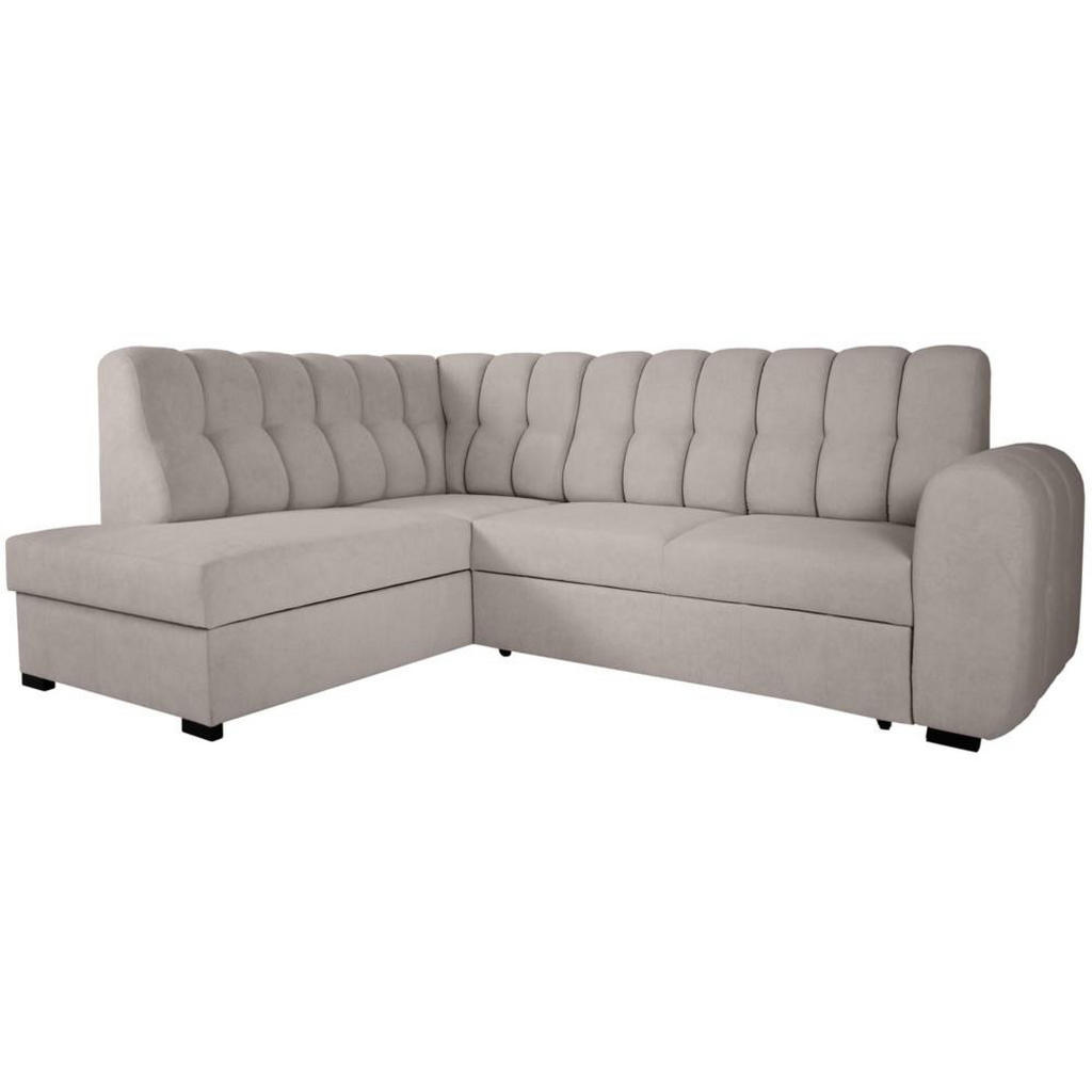 Thumbnail - Beautysofa Eckschlafsofa, Hellbraun, Textil, L-Form,L-Form, 261x193 cm, Wohnzimmer, Sofas & Couches, Wohnlandschaften, E...