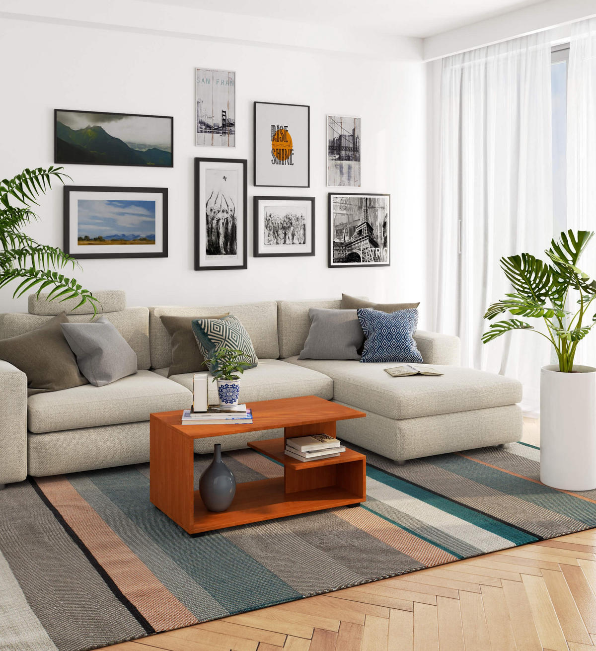 COUCHTISCH Erlefarben 45/90/51 - Erlefarben, Holzwerkstoff (51/90/45cm) - RAUMHIRSCH FURNITURE