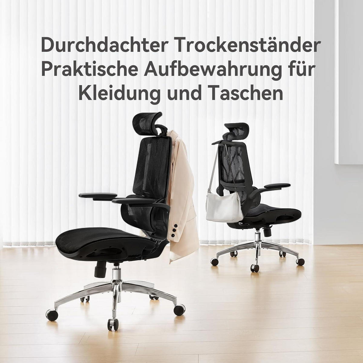 BÜROSTUHL M59AS Mesh Schwarz - Schwarz, Textil (64/113.5/70.5cm)