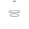 LED-HÄNGELAMPE 2er Ring Schwarz Ø 120 | 100cm - Schwarz, Metall (1.3/120/3.3cm) - s.luce