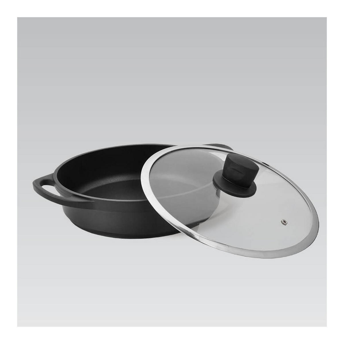 TOPF Graphit 38/28/7.5 cm MR4328S - Graphitfarben, Metall (28cm) - Maestro 