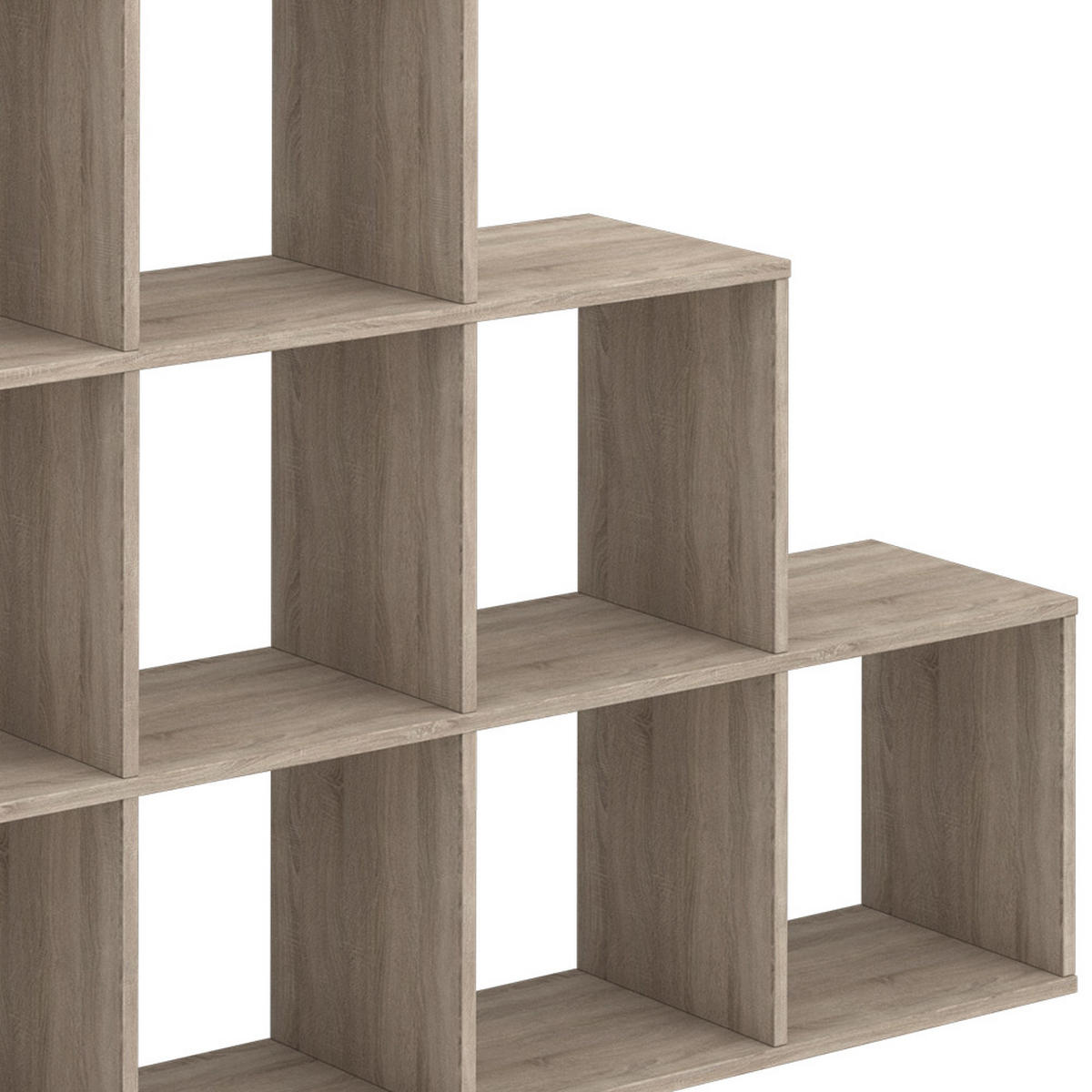 TREPPENREGAL Sonoma 142.4 x 107.8 cm - Sonoma Eiche, Holzwerkstoff (142.4/107.8/29cm) - Vicco