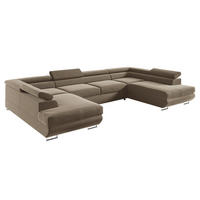 PANORAMASOFA Lyam 5 Sitzplätze Braun - Braun, Holzwerkstoff (335/72/201cm) - Petits-meubles