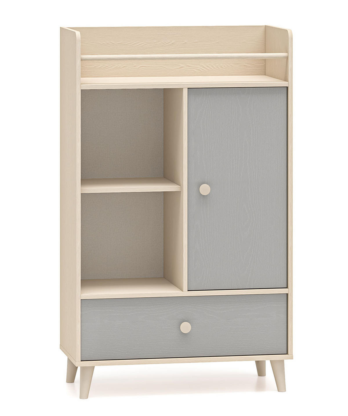 KOMMODE Mevel Wüstensand / Palladiumgrau 80 / 40 / 132cm - Grau, Holz/Holzwerkstoff (80/132/40cm) - Feldmann-Wohnen