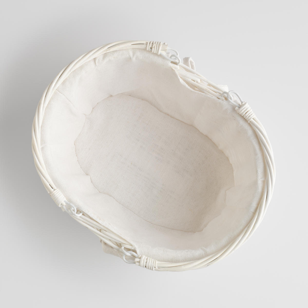 KORB MIT HENKEL Springlet - Weiß, Naturmaterialien (23/25/31cm) - home&you