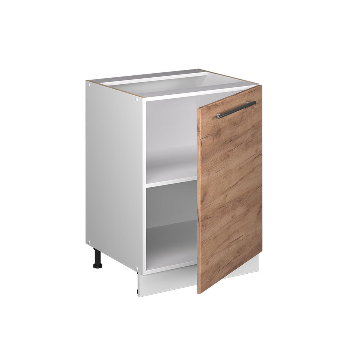 SPODNÍ SKŘÍŇKA KUCHYŇSKÉ LINKY Fame-Line, Zlatý mocný dub/Bílá, 60 cm 1 dvířka s pracovní deskou - bílá/medově dubová, kompozitní dřevo (60/82/60cm) - Vicco