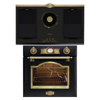 BACKOFEN-SET Elektro Backofen 60 cm EH 6355 Em+KCT 9365 Iem Induktionskochfeld mit integriertem Dunstabzug 1250 m³ - Schwarz, Metall (59.4/59.4/57.5cm) - Kaiser Küchengeräte