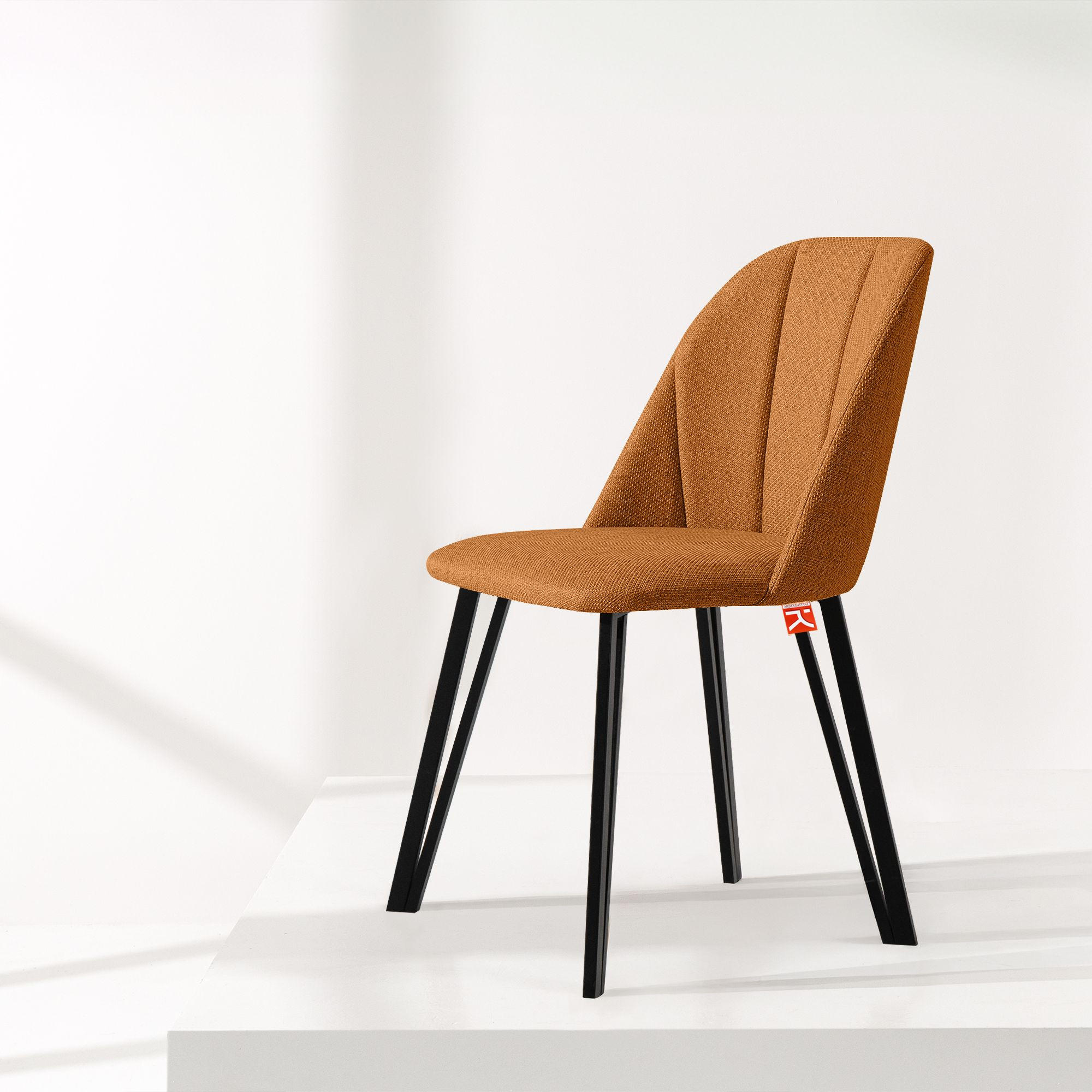 POLSTERSTUHL SPENO Esszimmerstühle 2er Set - Rot/Schwarz, Holz/Textil (52/85/58cm) - KONSIMO®