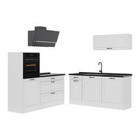 KUCHYNKA R-Line, Biely vidiecky dom/biely, 160 cm antrasiitti työtaso - biela, kompozitné drevo (160/143/60cm) - Vicco