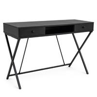 SCHREIBTISCH CROSSLINE 120 cm Schwarz - Schwarz, Holzwerkstoff (50/120/80.5cm) - Akord