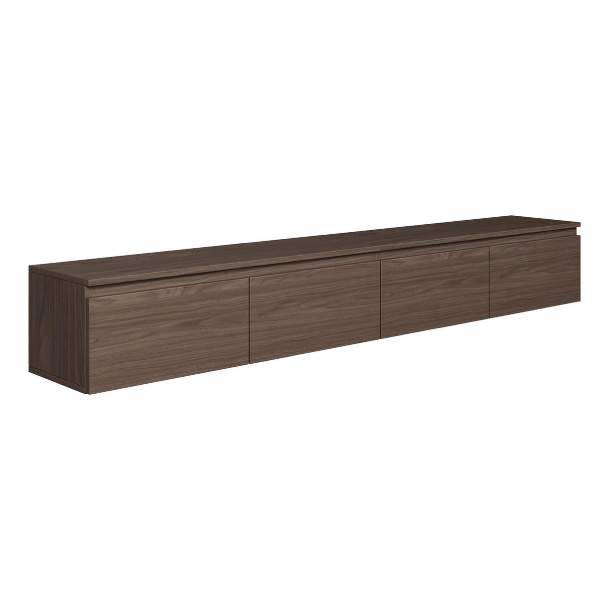 TV-LOWBOARD Bemmi Walnuss Wisconsin 200 cm - Dunkelbraun, Holzwerkstoff (200/28.4/31.8cm) - Selsey
