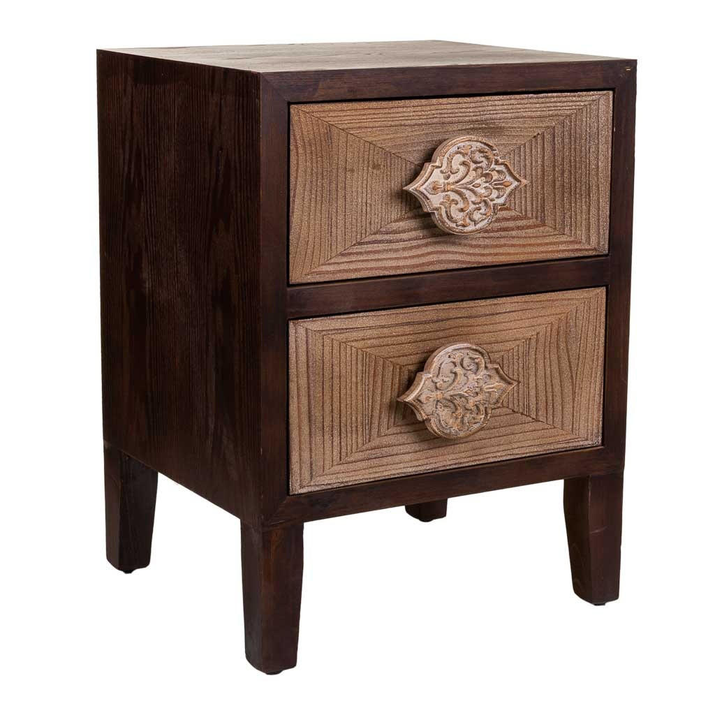 NACHTTISCH aus Holz, braun, 45x40x60cm - Multicolor, Holz (45/40/60cm) - Wanderlust