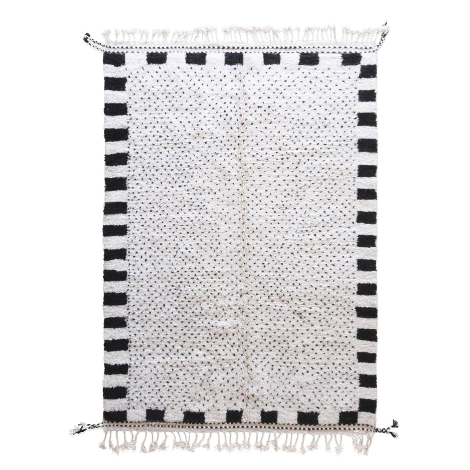 BERBERTEPPICH grafisch Wolle 218x 322 cm - Weiß, Naturmaterialien (218/322cm) - AFK Living