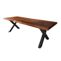 ESSTISCH TITAN - Schwarz/Braun, Holz (110/280/79cm) - SAM