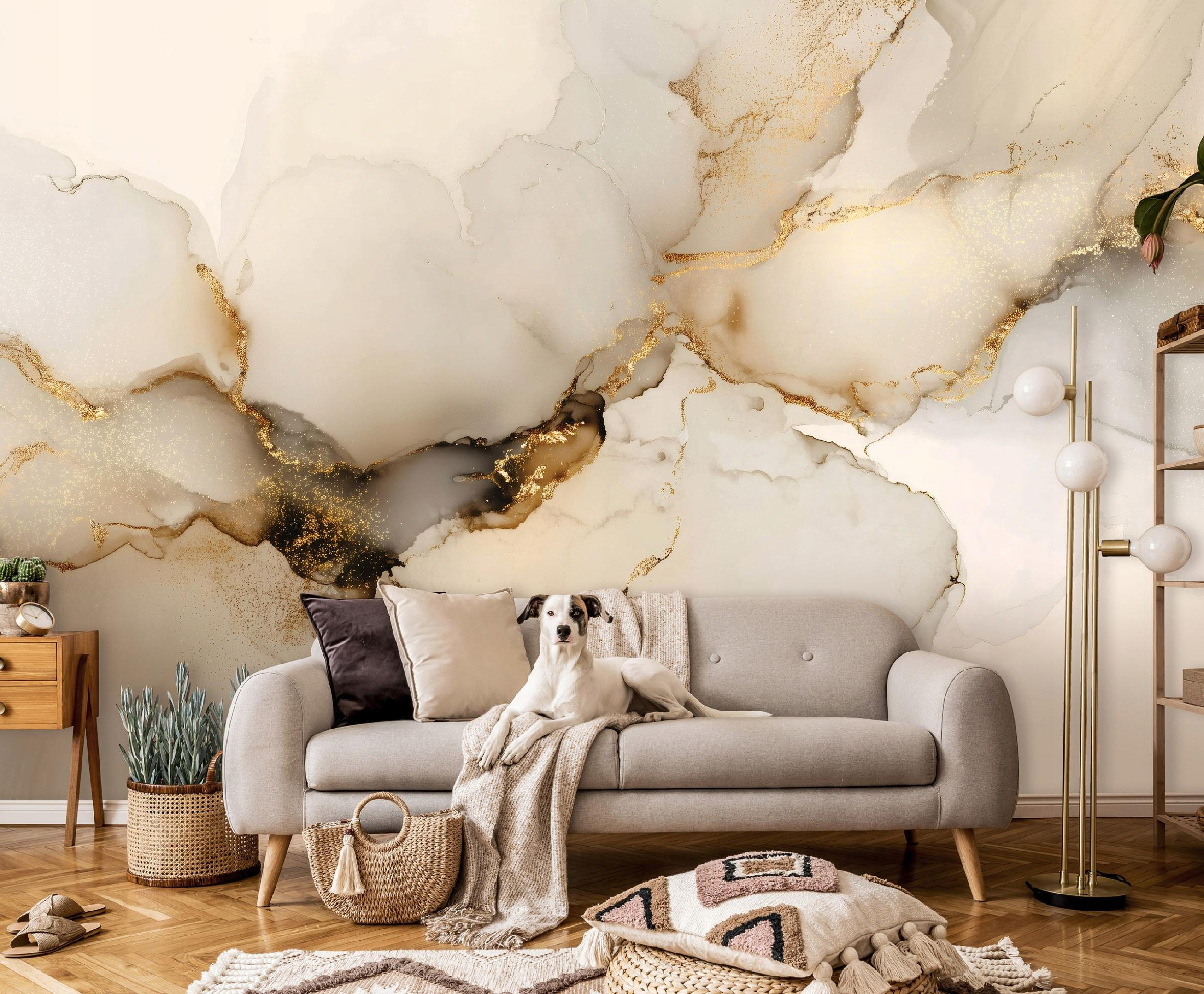 FOTOTAPETE Marmor Glamour Beige 400x280 cm - Multicolor, Papier (400/280cm) - Wallarena