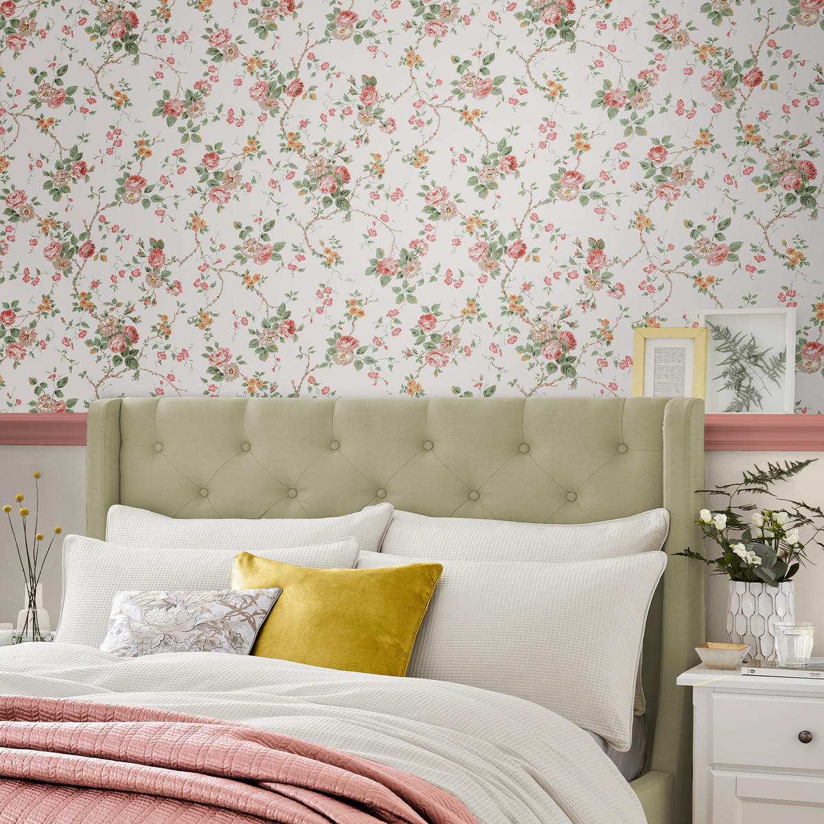 VLIESTAPETE Mountney Garden Antique Pink - Pink, Papier/Kunststoff (52/1000cm) - Graham & Brown