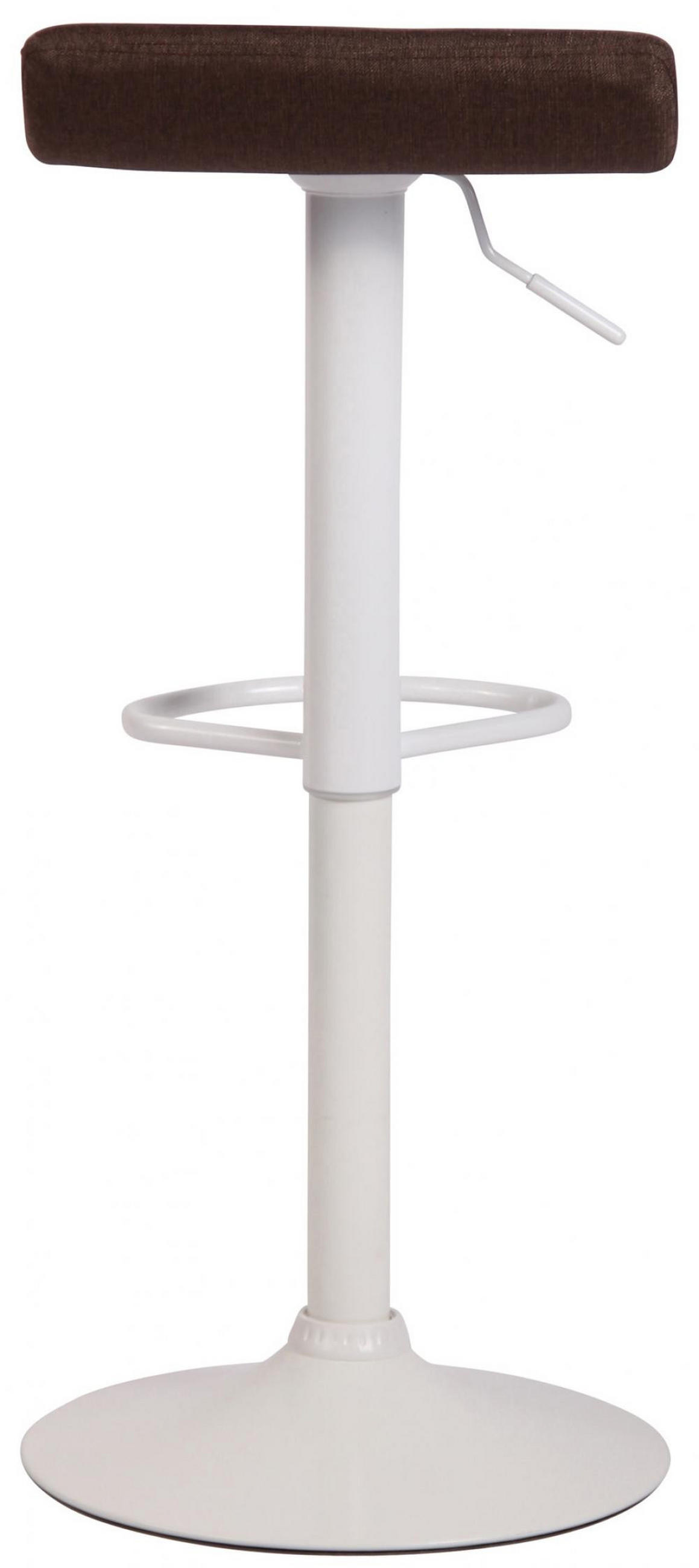 BARHOCKER Stoff braun - Weiß/Braun, Textil/Metall (36/63/39cm) - CLP