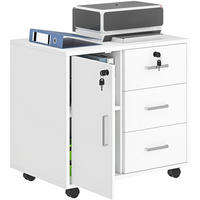 ROLLCONTAINER DE-14504 mit 3 Schubladen Weiß - Weiß, Holzwerkstoff (40/56/60cm) - ComfortXL