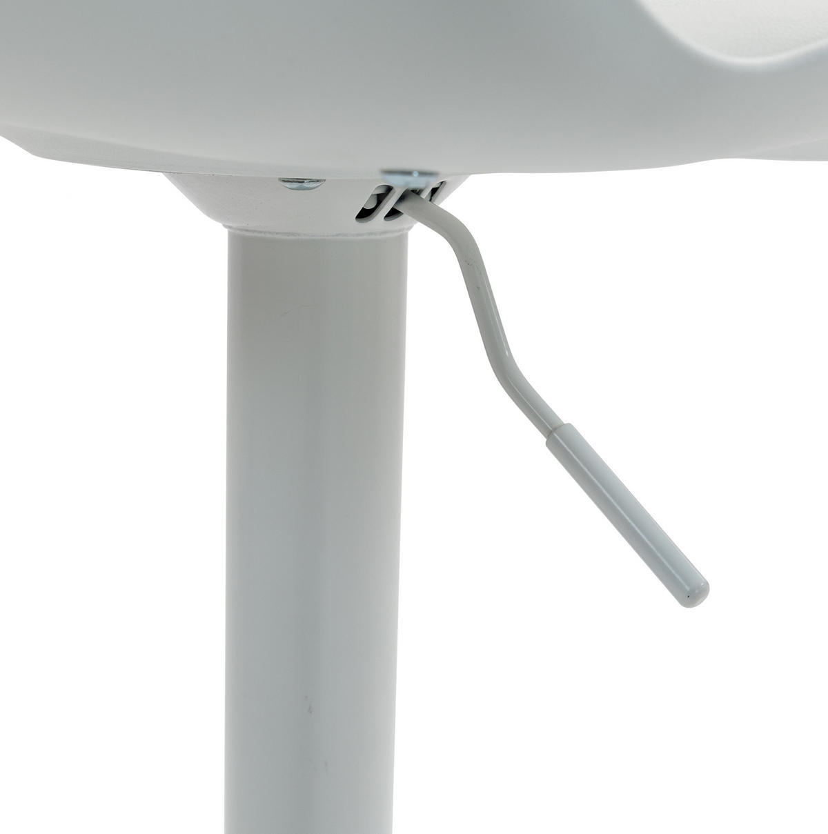 BARHOCKER höhenverstellbar drehbar Metall Weiß - Weiß, Metall (44/80/43cm) - Meubliv